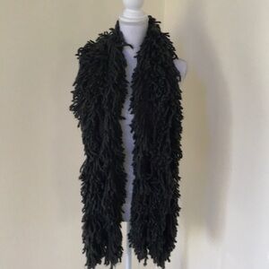 ECHO heather grey One Size scarf with Fringes
